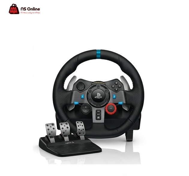 Logitech G29 Driving Force Racing Wheel | Dual-Motor Force Feedback | Premium Leather Stitching & Stainless Steel Pedals | Compatible with PS5, PS4 & PC | Professional Sim Racing Gear