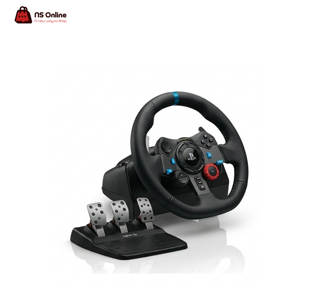 Logitech G29 Driving Force Racing Wheel | Dual-Motor Force Feedback | Premium Leather Stitching & Stainless Steel Pedals | Compatible with PS5, PS4 & PC | Professional Sim Racing Gear