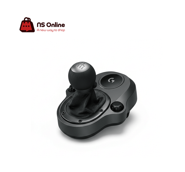 Logitech G Driving Force Shifter | 6-Speed Real-Gear Shifting | Push-Down Reverse | Premium Leather & Steel Construction | Compatible with G29, G920 & G923 Racing Wheels | PS5, PS4, Xbox & PC