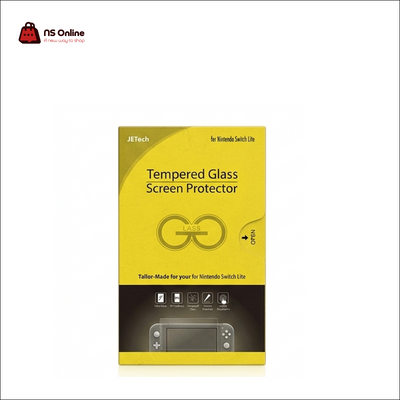 JETech Tempered Glass Screen Protector for Nintendo Switch Lite | Scratch-Resistant Premium Protective Shield | High-Transparency Clear Glass Layer with Installation Kit