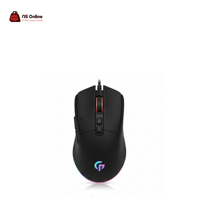 Porodo Gaming Mouse 7D PDX310 | 7200 DPI Adjustable Optical Sensor | Customizable RGB Lighting | Ergonomic 7-Button Design for PC Gamers