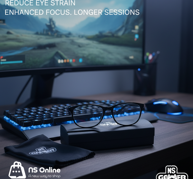 NS GAMER Ultra-Immersive Eye-Care Glasses with Blue Light Filter | Screen Protection Glasses