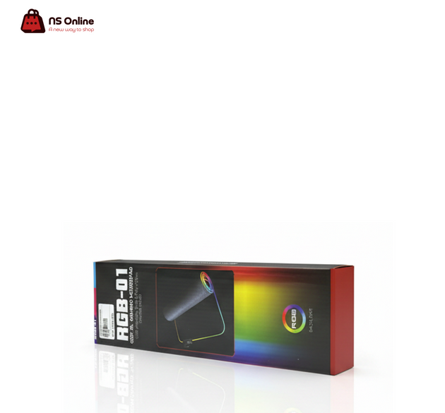 NS GAMER RGB-01 XL Gaming Mouse Pad | Extended RGB Backlight Mat | Integrated USB Hub for Flash Drives | Premium Microfiber Surface
