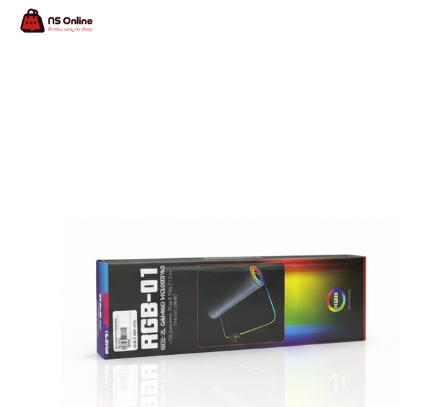 NS GAMER RGB-01 XL Gaming Mouse Pad | Extended RGB Backlight Mat | Integrated USB Hub for Flash Drives | Premium Microfiber Surface