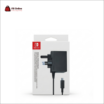 Official Nintendo Switch AC Adapter | UK 3-Pin Wall Charger Power Supply | Fast-Charging Type-C Cable Core for Nintendo Switch, OLED, Lite, and TV Docking Mode