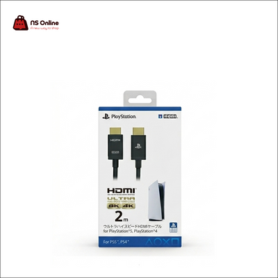Official PlayStation Ultra High Speed HDMI 2.1 Cable (2M) | 8K@60Hz & 4K@120Hz Resolution | Gold-Plated Connectors | HDR & VRR Supported | Premium Replacement Wire for PS5, PS4 Pro & Next-Gen Gaming