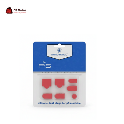 Deadskull Silicone Dust Plug Set for PS5 | Precision-Fit Anti-Dust Protection | Durable Silicone Covers for HDMI, USB, & Power Ports | Keep Your PlayStation 5 Clean
