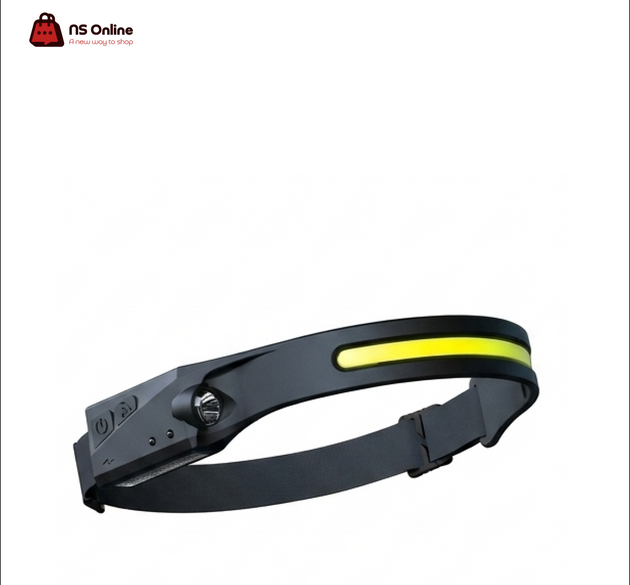 Porodo Lifestyle Rechargeable Motion Sensor LED Headlamp | Dual-Beam Headlight with Ultra-Bright Spot & Wide-Angle Flood Light, Touchless Wave Sensor Control & USB-C Charging for Camping, Hiking & Outdoor Night Work