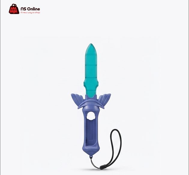 JYS Skyward Sword & Chambara 2-in-1 Sword Accessories Pack for Nintendo Switch Joy-Con | Translucent Dual Sword Grips (Teal & Purple) with Safety Wrist Straps