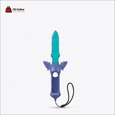 JYS Skyward Sword & Chambara 2-in-1 Sword Accessories Pack for Nintendo Switch Joy-Con | Translucent Dual Sword Grips (Teal & Purple) with Safety Wrist Straps