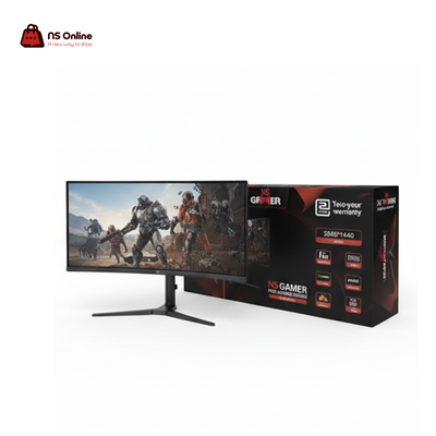 شاشة الألعاب الفائقة الاتساع NS GAMER مقاس 34 بوصة بدقة WQHD | معدل تحديث 165 هرتز وزمن استجابة 1 مللي ثانية