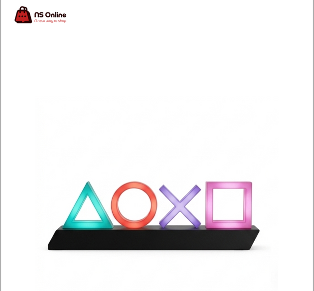 PlayStation Icons Light XL Gaming Setup Accessory | 3 Mode Multi-Color LED Ambient Desk Lamp | Music Reactive Atmospheric Lighting | Premium PlayStation Controller Symbols Display