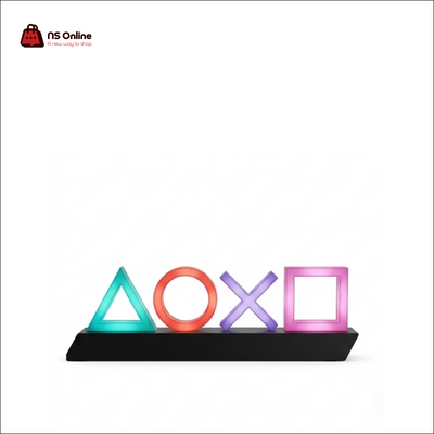 PlayStation Icons Light XL Gaming Setup Accessory | 3 Mode Multi-Color LED Ambient Desk Lamp | Music Reactive Atmospheric Lighting | Premium PlayStation Controller Symbols Display