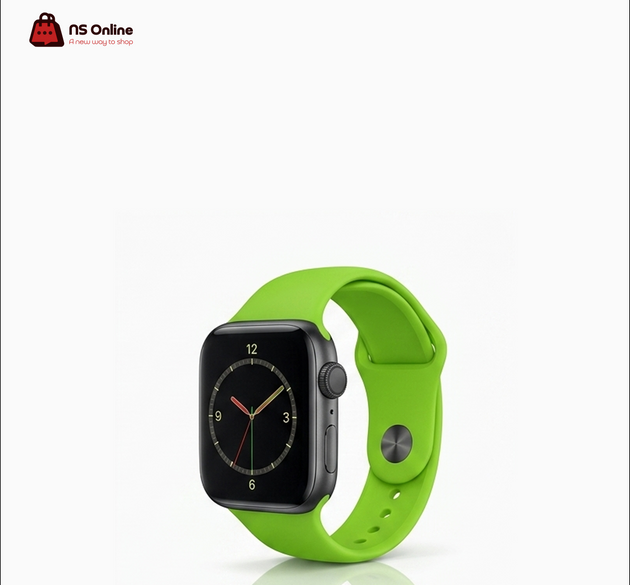 Porodo Premium Silicone Sport Watch Strap for Apple Watch Ultra, Series 9, 8, 7, SE | Durable Water-Resistant Replacement Band with Pin-and-Tuck Closure | Vibrant Lime Green Comfort Fit