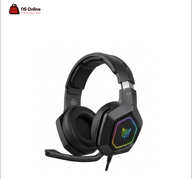 Onikuma K10 Pro Gaming Headset | Over-Ear Wired Headphones with Noise-Canceling Microphone | Dynamic Matrix RGB LED Lighting | Premium Ergonomic Memory Foam Cushions | Universal 3.5mm Interface for PS5, Xbox Series X|S, PC & Mobile