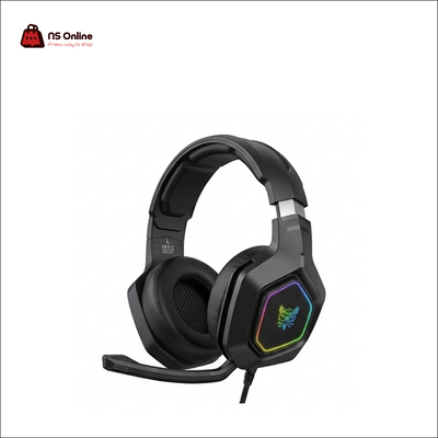 Onikuma K10 Pro Gaming Headset | Over-Ear Wired Headphones with Noise-Canceling Microphone | Dynamic Matrix RGB LED Lighting | Premium Ergonomic Memory Foam Cushions | Universal 3.5mm Interface for PS5, Xbox Series X|S, PC & Mobile