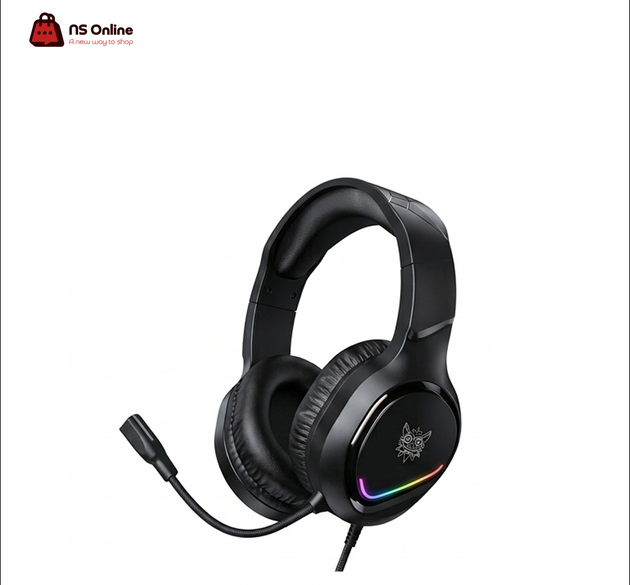 Onikuma X31 Wired Gaming Headset | Immersive Surround Sound Stereo Audio | Flexible Noise-Canceling Microphone | Dynamic Rainbow RGB LED Accent Strip | Ultra-Lightweight Comfort for PC, PS5, Xbox & Switch