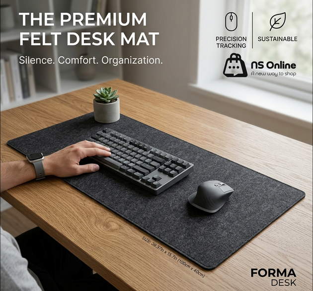 Deadskull Premium Extended Gaming Mouse Pad | Large Desk Mat Organizer | Micro-Weave Textured Cloth Surface | Anti-Slip Rubber Base & Anti-Fray Stitched Edges | Stealth Charcoal Black Minimalist Design