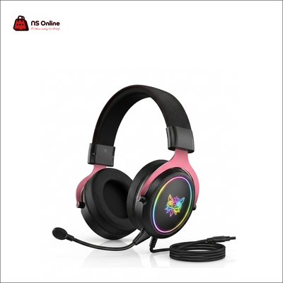 Onikuma X10 Pro Gaming Headset | Over-Ear Wired Headphones with Flexible Noise-Canceling Microphone | Dynamic RGB LED Lighting Effects | Premium Comfort Earpads | Universal 3.5mm Jack for PS5, Xbox, PC & Mobile