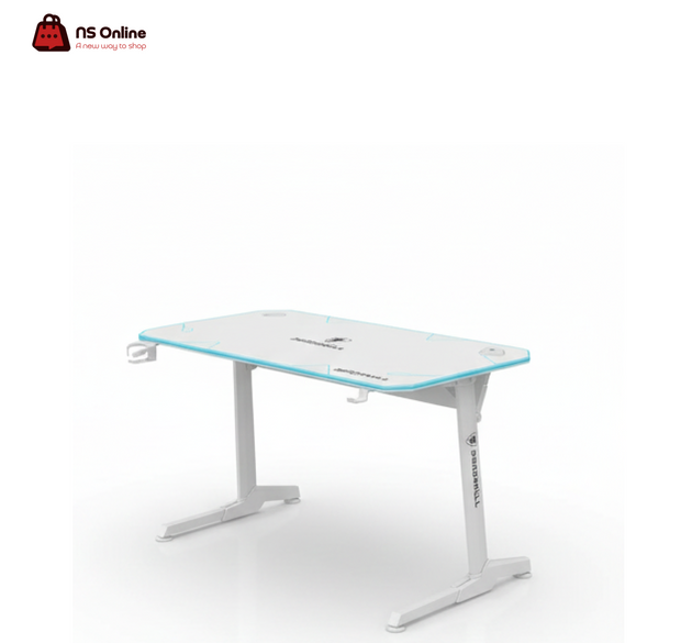 Deadskull Professional RGB Gaming Desk | New 360° RGB Edge Lighting | Carbon Fiber Texture Surface