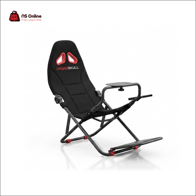 Deadskull Racing Experience Foldable Sim Racing Cockpit | Portable Gaming Simulator Chair with Integrated Steering Wheel & Pedal Mounts | Universal Heavy-Duty Steel Frame Racing Seat