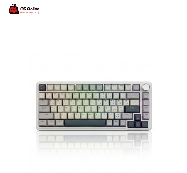 Deadskull INVICTUS DS-MK088PRO Mechanical Gaming Keyboard | 75% Compact Layout with Volume Knob | RGB Backlit & Arabic/English Keycaps | High-Performance Mechanical Switches | Anti-Ghosting & Multimedia Controls | Pro Gamer Series