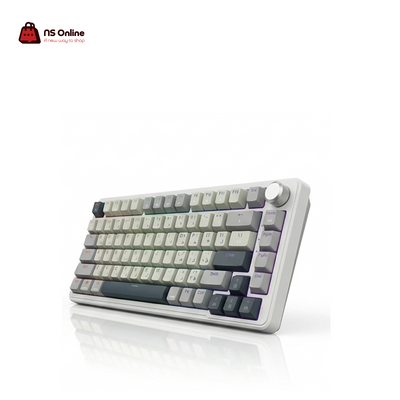 Deadskull INVICTUS DS-MK088PRO Mechanical Gaming Keyboard | 75% Compact Layout with Volume Knob | RGB Backlit & Arabic/English Keycaps | High-Performance Mechanical Switches | Anti-Ghosting & Multimedia Controls | Pro Gamer Series