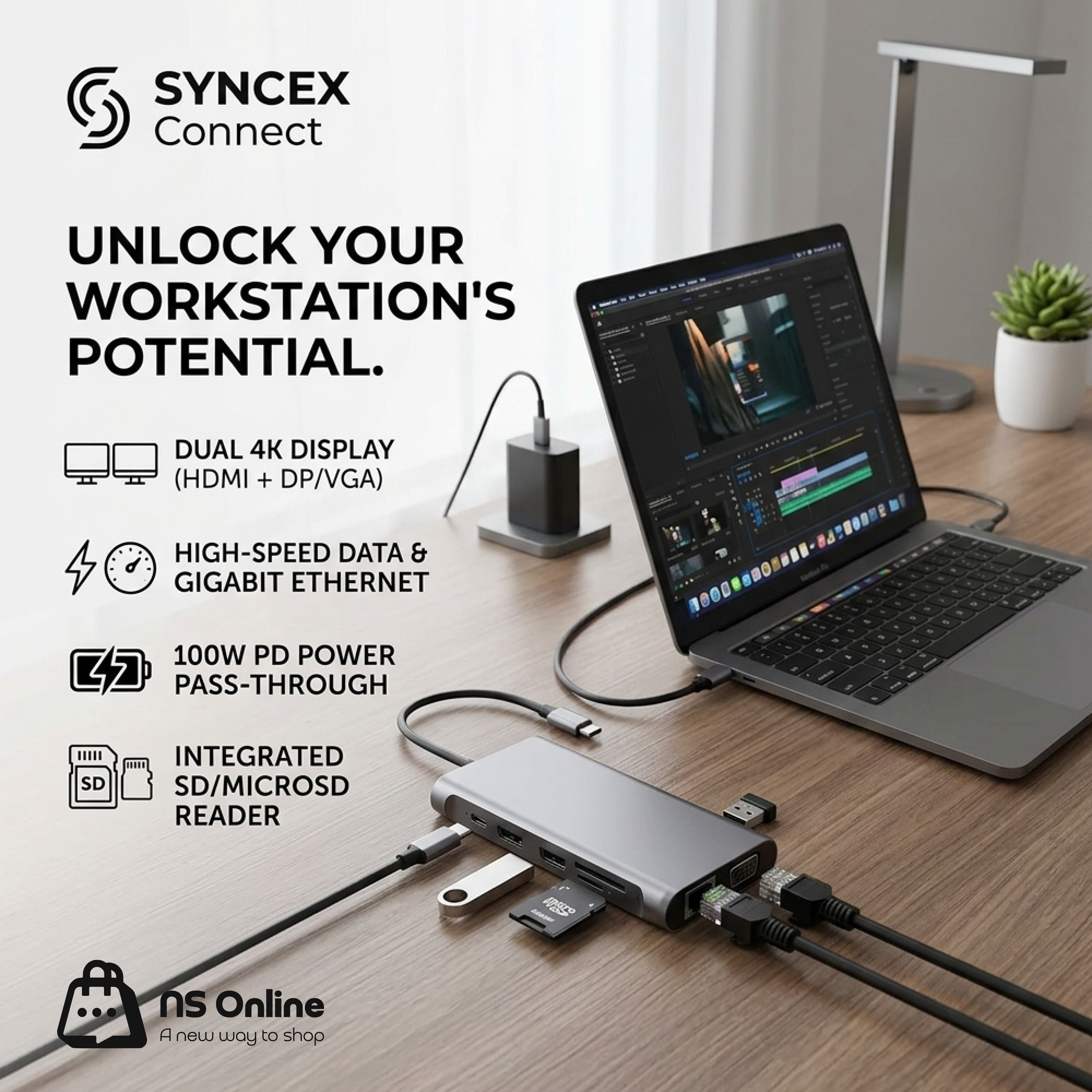 Type C5 in 1+Hdmi 11~12 POWERLAP ADAPTOR