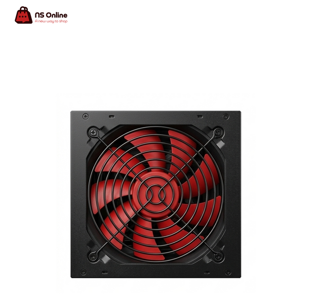 Haing 550W Non-Modular ATX Power Supply | 120mm Red Cooling Fan, Active PFC, Mesh Heat Dissipation Grill (Black)