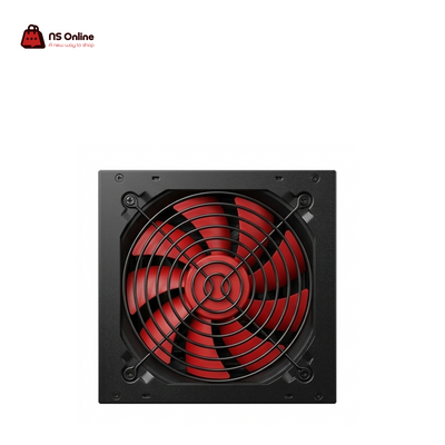 Haing 550W Non-Modular ATX Power Supply | 120mm Red Cooling Fan, Active PFC, Mesh Heat Dissipation Grill (Black)