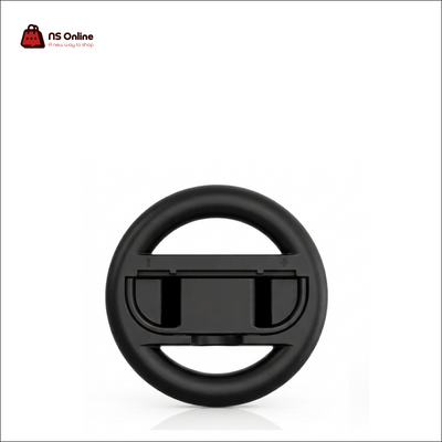 Universal Racing Steering Wheel Attachment for Nintendo Switch & OLED Joy-Con | Ergonomic Motion Control Grip for Mario Kart 8 Deluxe | Matte Black Left/Right Joypad Controller Handle
