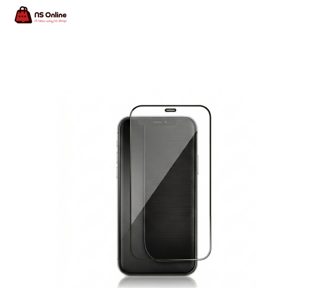 Full Coverage Tempered Glass Screen Protector for iPhone | 9H Hardness Edge-to-Edge Protection Film with High Transparency & Anti-Scratch Layer (Black Border)