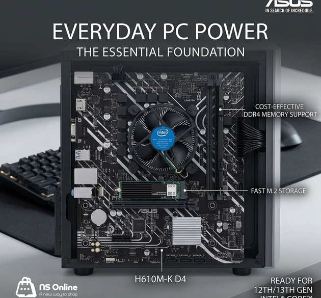 ASUS PRIME H610M-KD4 ARGB DDR4 MOTHERBOARD