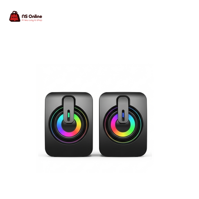 Porodo Gaming Stereo Speakers – Volume Knob – Black