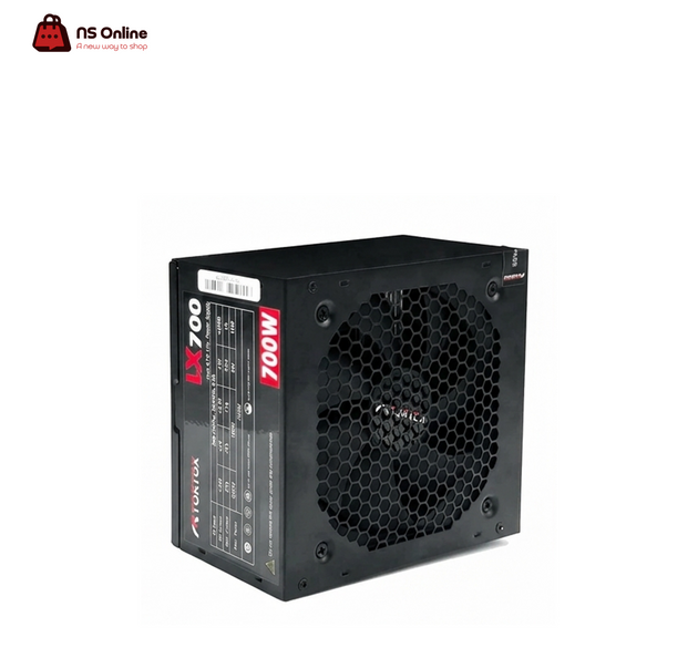 Tortox LX700 700W Non-Modular ATX Power Supply | Active PFC, 80% Efficiency, 120mm Silent Cooling Fan | Multiple Safeguards, 6+2 Pin PCIe Connectors (Black)