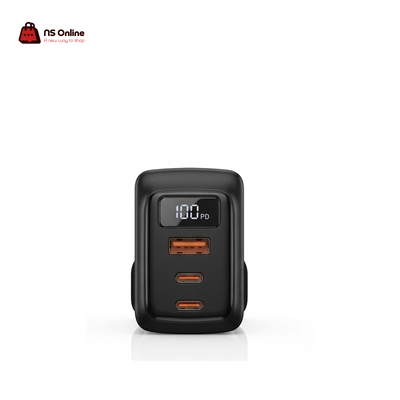 PORODO GAN TYBE-C TO TYBE-C 100W بلك