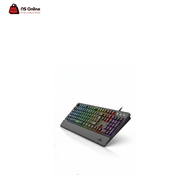 لوحة مفاتيح الألعاب NS GAMER VOLTIX RGB (NS040) | خاصية منع الظلال بشكل كامل وتقنية إضاءة الليزر | عمر افتراضي للمفاتيح يصل إلى 50 مليون ضغطة | مسند مدمج للمعصم