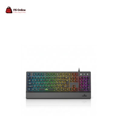 NS GAMER VOLTIX RGB Gaming Keyboard (NS040) | Full Anti-Ghosting & Laser-Led Shading Tech | 50 Million Switch Rating | Integrated Wrist Rest
