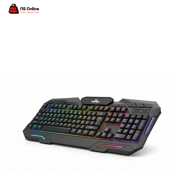 كيبورد الألعاب NS GAMER STRIX RGB (NS030) | خاصية منع الظلال الكاملة ومفاتيح محفورة بالليزر | عمر افتراضي يصل إلى 50 مليون نقرة