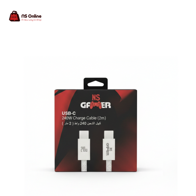 NS GAMER 240W USB-C to USB-C Cable (2M/6.6ft) | PD 3.1 Extended Power Range (EPR)