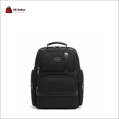 Deadskull KB-024-40-1 Premium Multi-Compartment Tech Backpack | Heavy-Duty Water-Resistant Ballistic Nylon Laptop & Console Travel Bag | Professional Business Pack with Symmetrical Side Wings & Premium Leather Accents
