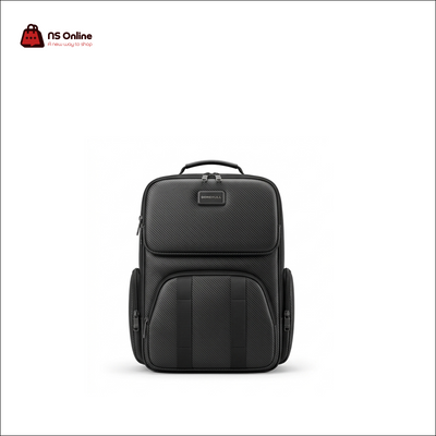 Deadskull GP-02388 Premium Carbon-Textured Nylon Tech Backpack | Heavy-Duty Water-Resistant Laptop & Console Bag | Tactical Multi-Compartment Commuter Pack with Symmetrical Side Wings