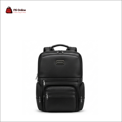 Deadskull GP-02382 Premium Carbon-Textured Nylon Tech Backpack | Heavy-Duty Water-Resistant Laptop & Console Travel Bag | High-Capacity Multi-Pocket Professional Commuter Pack with Symmetrical Side Wings
