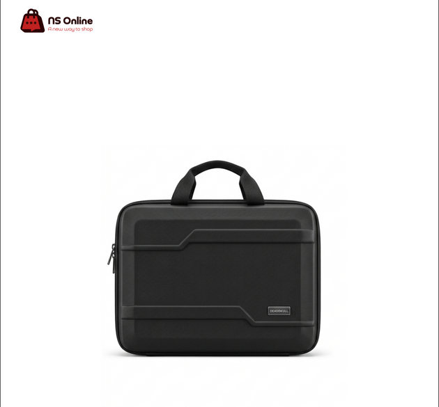 Deadskull GP-023257 14-Inch Hard Shell Tech Briefcase | Premium Shockproof Matte Armor Laptop & Tablet Attache Case | Water-Resistant Slim Organizer Protective Carrying Bag with Reinforced Top Handle