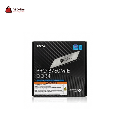 MSI PRO B760M-E DDR4 Motherboard | Intel LGA 1700 Micro-ATX Motherboard with Lightning Gen 4 PCIe Slot, M.2 NVMe Support, Memory Boost, and Core Boost for 12th, 13th, and 14th Gen Intel Processors
