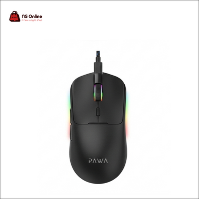 PAWA Vanguard Series Tri-Mode Wireless Gaming Mouse | 2.4GHz Lag-Free, Bluetooth & USB-C Wired Modes, RGB Dynamic Lighting, Lightweight Ergonomic Design for PC, Mac, Laptop & Tablet (Matte Black)