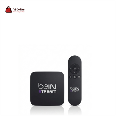 beIN STREAM 4K Ultra HD Media Player & Smart TV Streaming Box | IPTV Receiver with Dedicated Bluetooth Remote Control for Live Sports, Movies & On-Demand Entertainment (Matte Black)