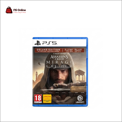 Assassin's Creed Mirage Deluxe Edition PS5 Game | Physical Blu-Ray Disc for PlayStation 5 | Premium Action-Adventure RPG by Ubisoft with Arabic Localization & Digital Content Pack