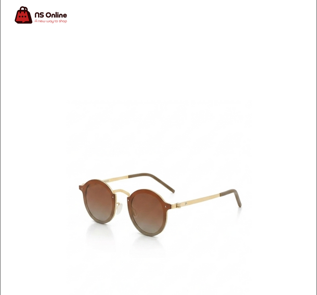 Porodo Lifestyle Riviera Round Frame Sunglasses | Gold Stainless Steel Luxury Eyewear | Anti-Scratch TAC Gradient Lenses with UV400 Sun Protection | Lightweight, Unisex Vintage Round Design