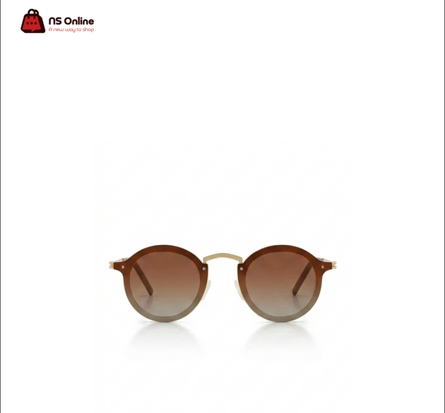 Porodo Lifestyle Riviera Round Frame Sunglasses | Gold Stainless Steel Luxury Eyewear | Anti-Scratch TAC Gradient Lenses with UV400 Sun Protection | Lightweight, Unisex Vintage Round Design